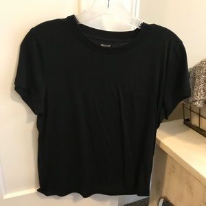 Madewell Black Crop Top